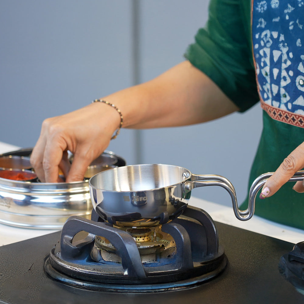 Triply Stainless Steel Tadka Pan