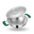 Triply Stainless Steel Kadai with Steamer Lid