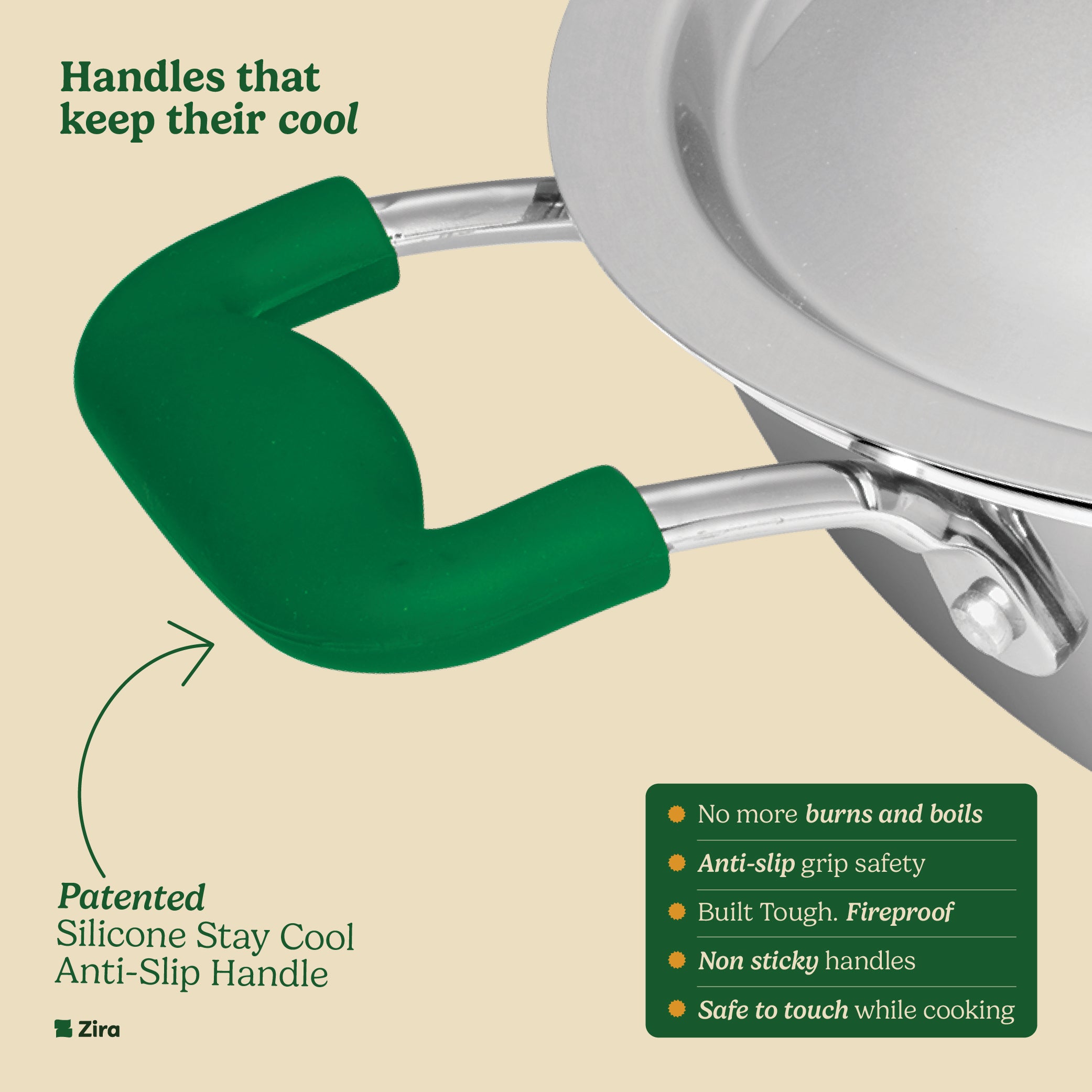 Triply Stainless Steel Kadai with Steamer Lid