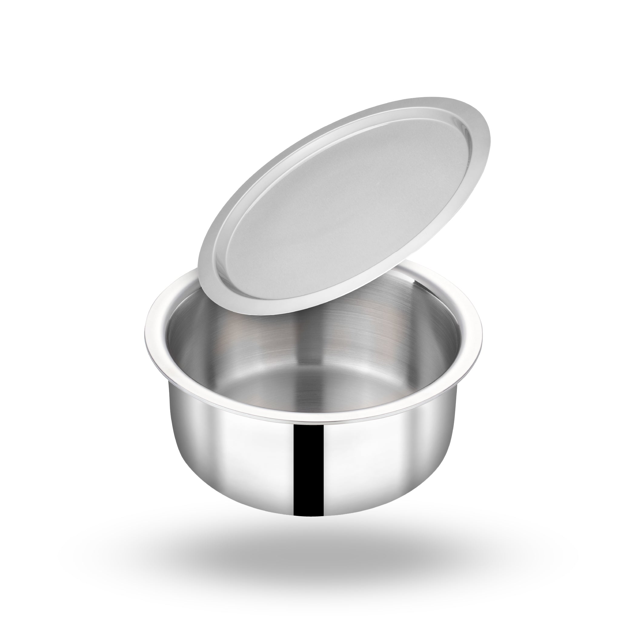 Triply Stainless Steel Tope/Bhagona/Patila with Lid
