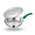 Triply Stainless Steel Frypan with Steamer Lid