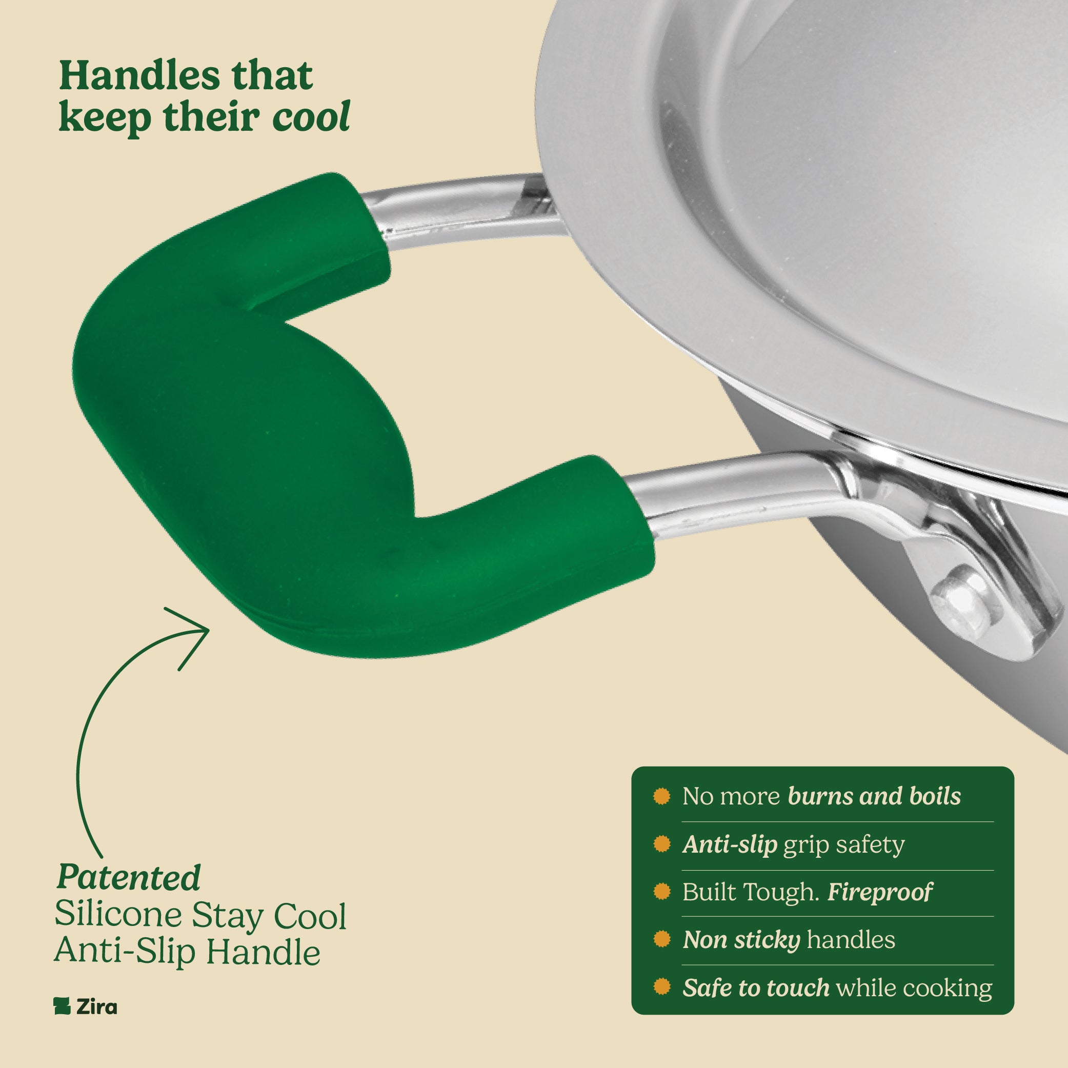 Triply Stainless Steel Frypan with Steamer Lid