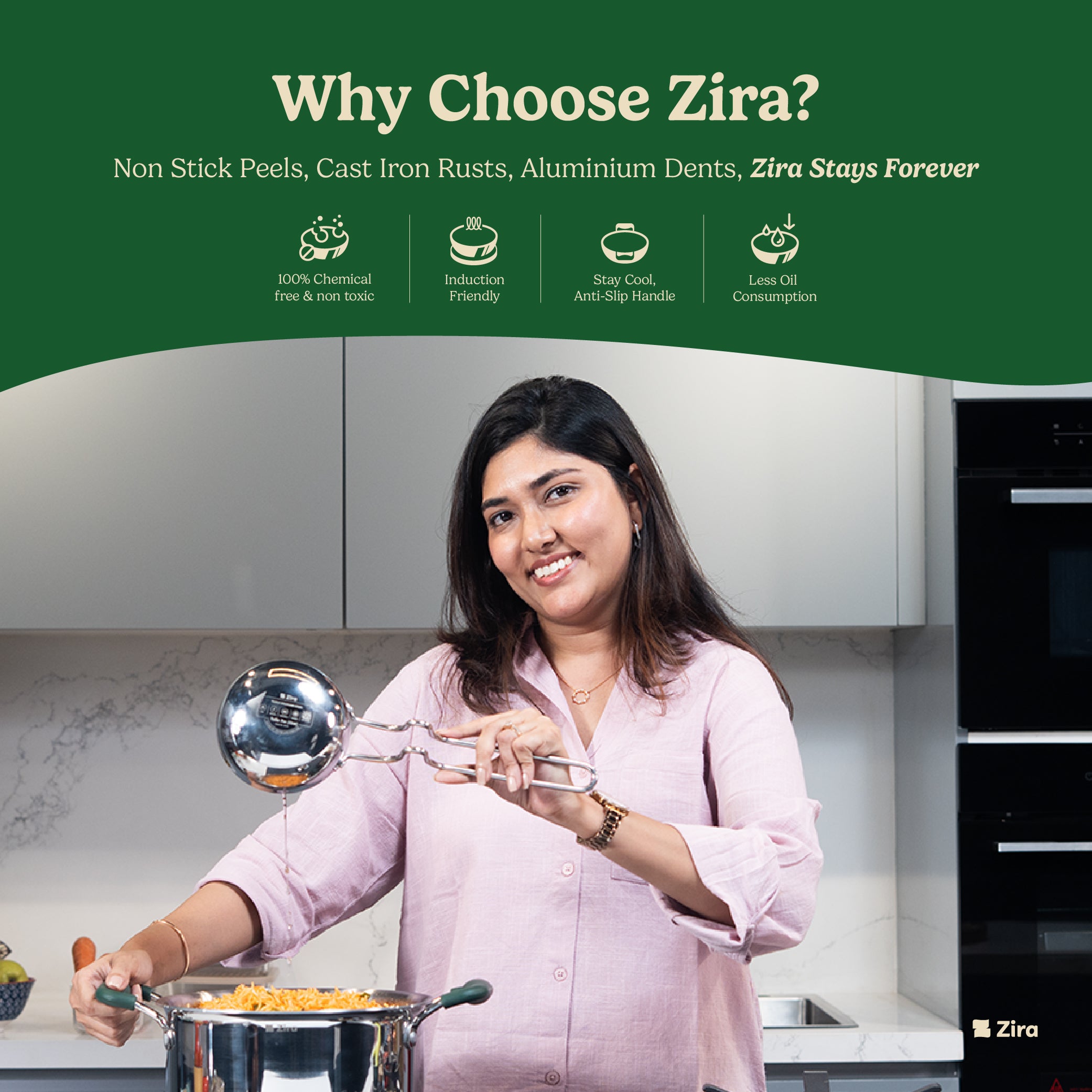 Triply Stainless Steel Tadka Pan